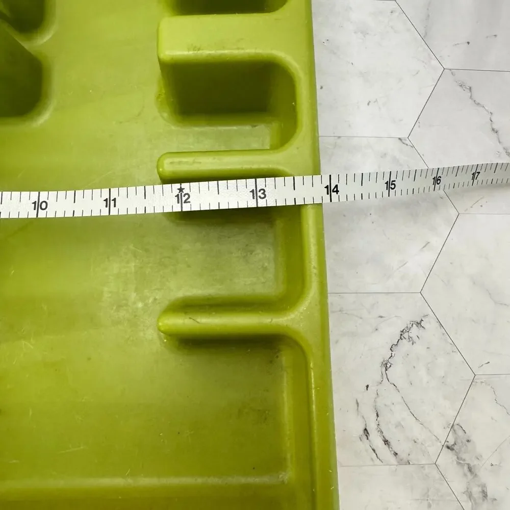 Vintage Rubbermaid Flatware Tray Avocado Green Utensil Silverware Holder #2922